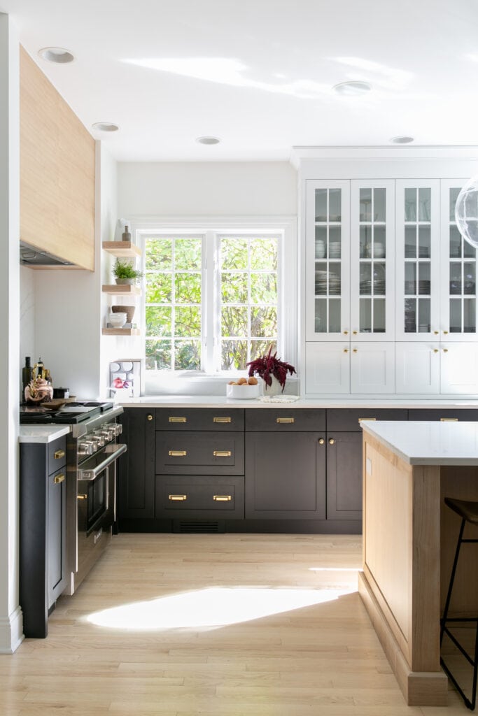 Mixing Kitchen Cabinet Colors - A Blissful Nest