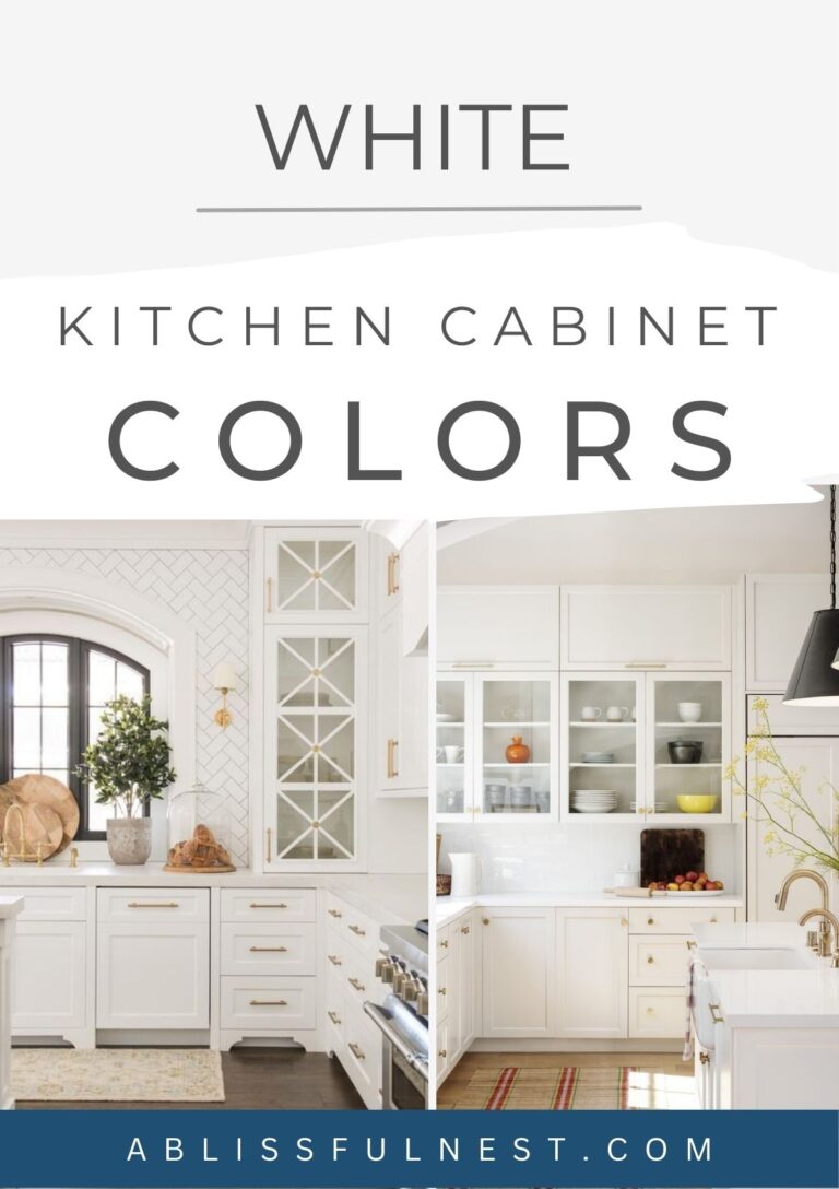 White Kitchen Cabinet Colors - A Blissful Nest