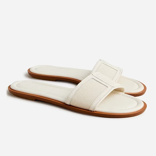 These canvas and leather sandals are perfect for your next beach trip! #ABlissfulNest