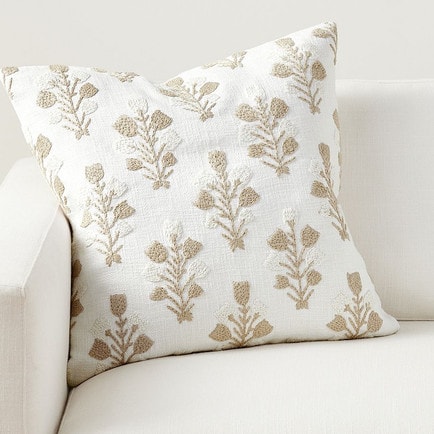 This neutral textured throw pillow is perfect for spring! #ABlissfulNest