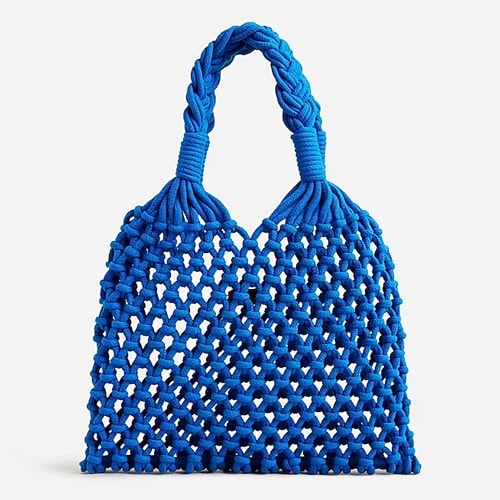 This blue knotted rope bag is another fun summer handbag! #ABlissfulNest