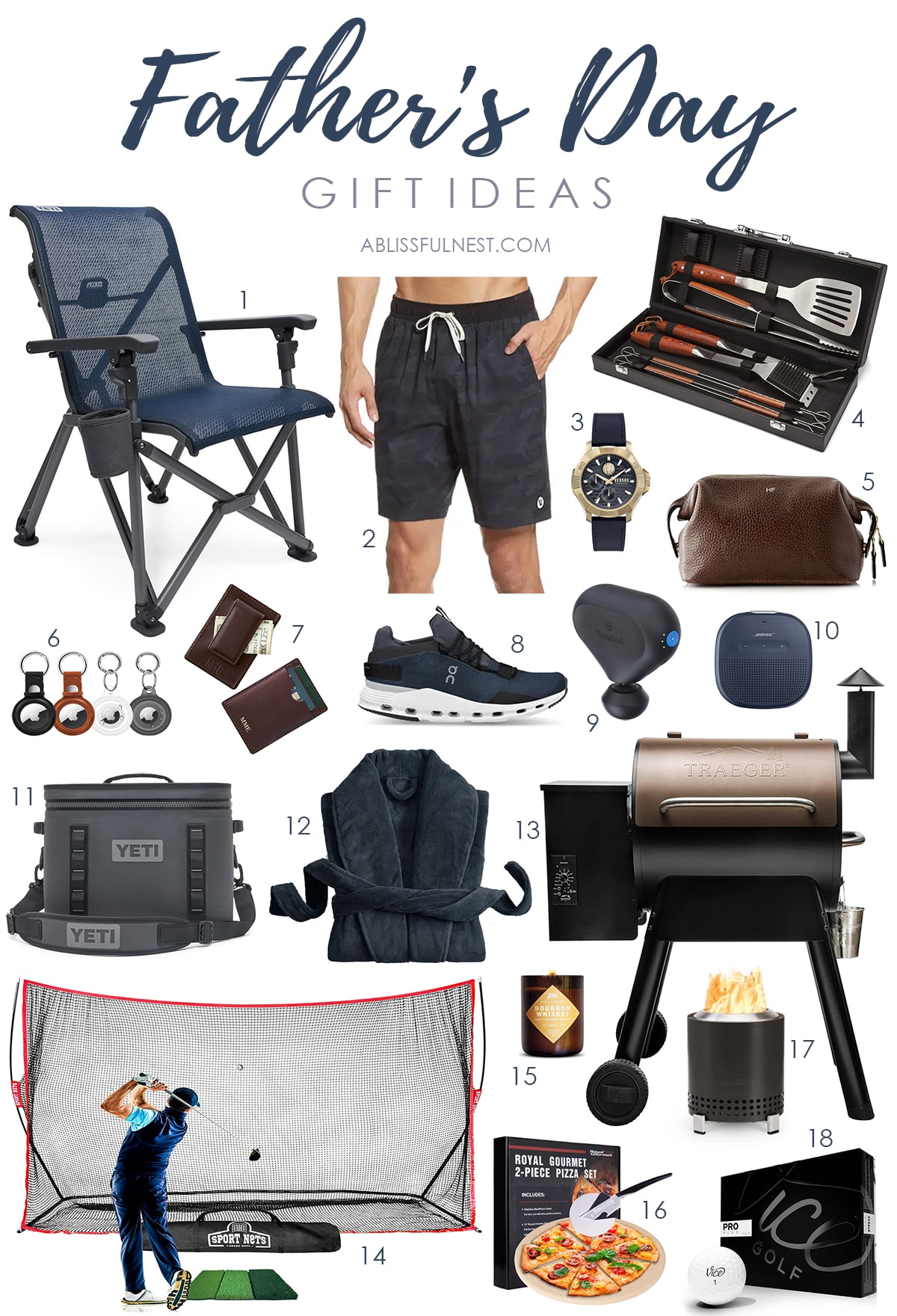 A collection of the best Father's Day gift ideas this season! Gifts for the sporty dad, gifts for the golf loving dad, gifts for the grilling dad, affordable Father's Day gifts and so much more! #ABlissfulNest