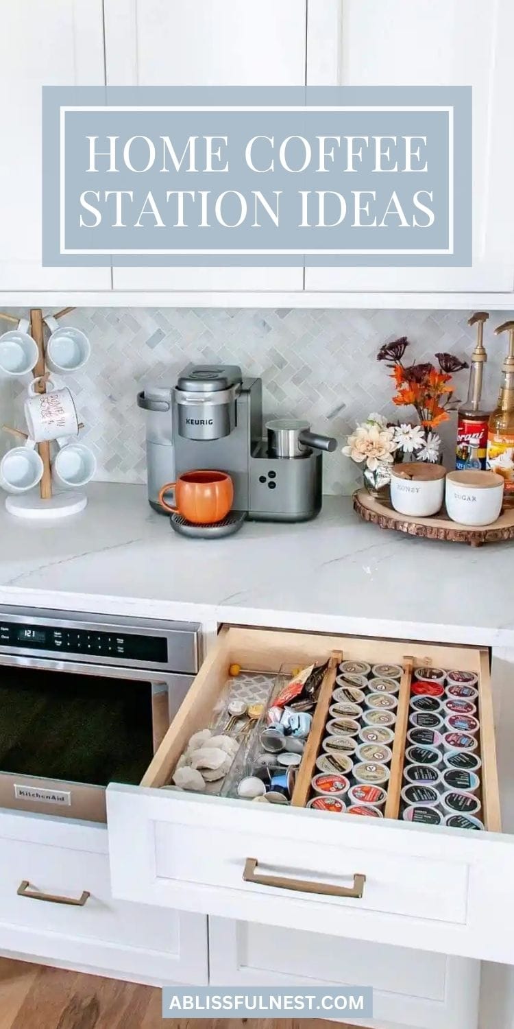 Home Coffee Station Ideas For Kitchens | A Blissful Nest