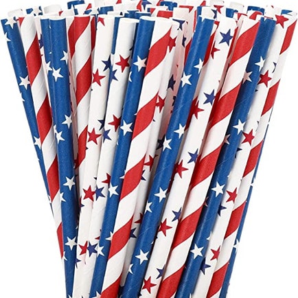 These star and striped paper straws are a summer entertaining must have! #ABlissfulNest