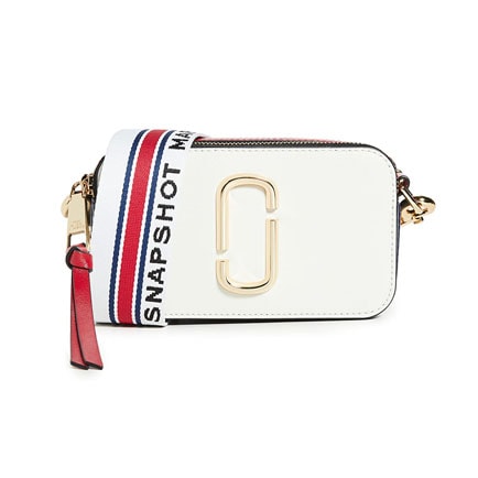 This Marc Jacobs crossbody has a red white and blue strap and would be the perfect summer handbag! #ABlissfulNest