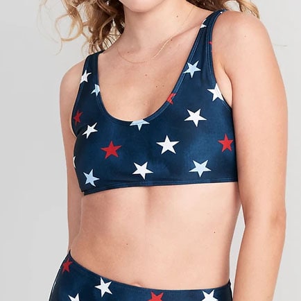 This red white and blue star printed bikini is so festive and fun for summer! #ABlissfulNest