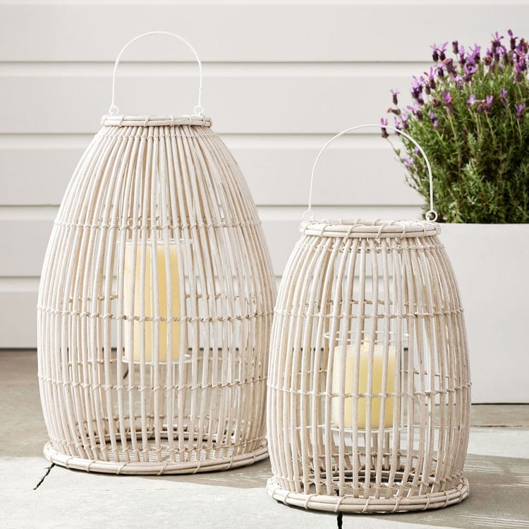 These handwoven outdoor lanterns are perfect to add to your porch or patio this summer! #ABlissfulNest