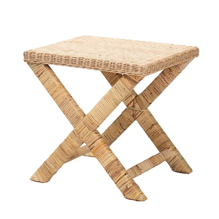 This rattan bench is the perfect accent piece to add to your home this summer! #ABlissfulNest