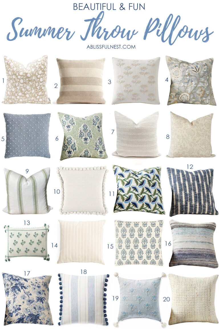 Beautiful Summer Throw Pillows A Blissful Nest