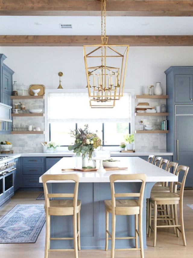 Blue Gray Kitchen Cabinet Colors Story