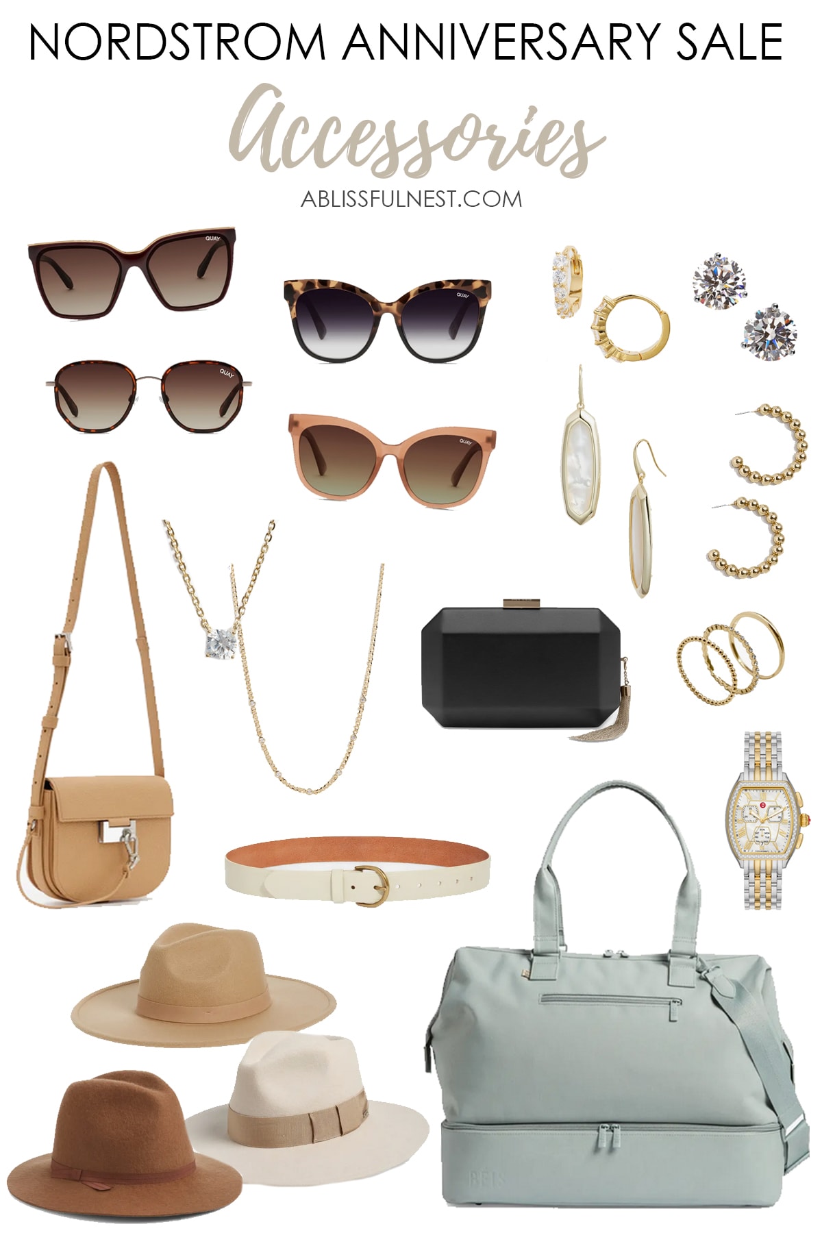 Nordstrom Anniversary Sale jewelry, sunglasses and accessories! #ABlissfulNest