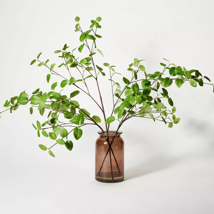This artificial leaf branch arrangement is such a fun decor piece to add to your home! #ABlissfulNest