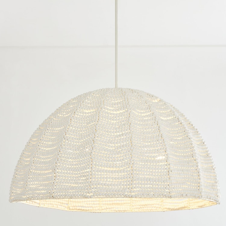 This beaded pendant light is the perfect statement making light to add to your home! #ABlissfulNest