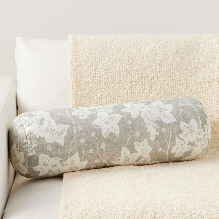 This floral bolster pillow is the prettiest print and perfect for a bedroom or living room this season! #ABlissfulNest