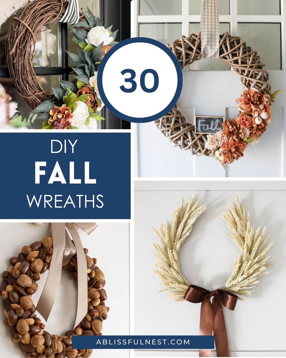 a collection of diy fall wreaths