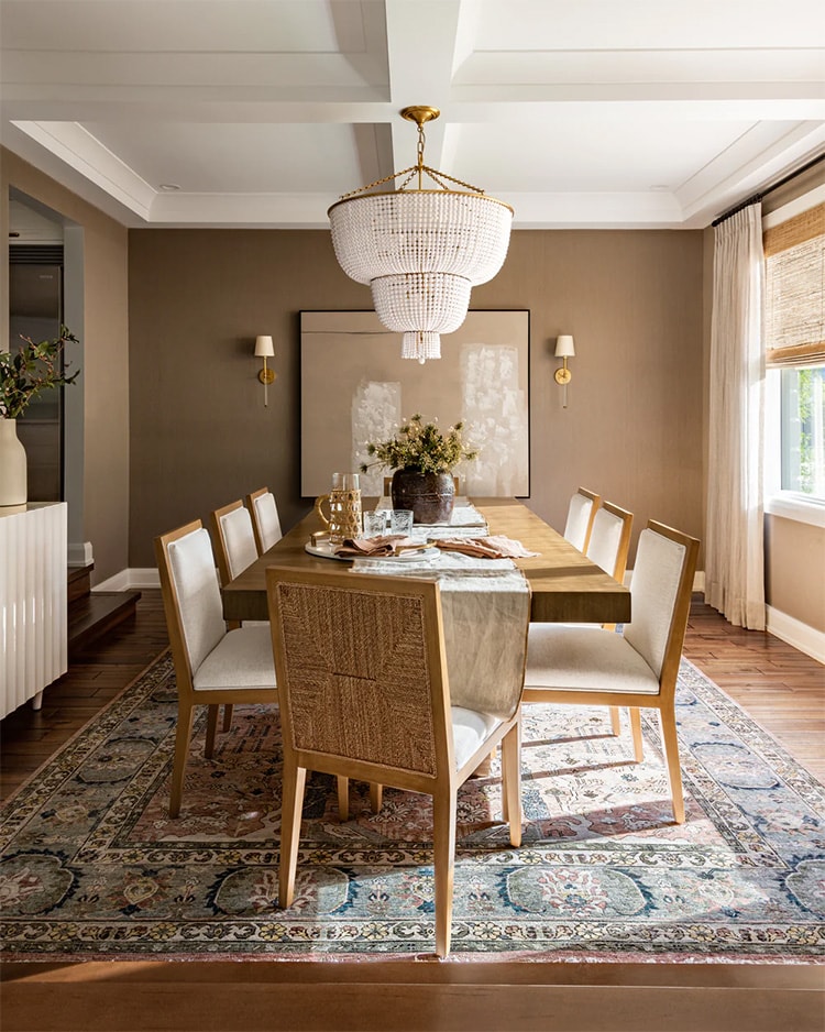This beautiful dining room designed by West of Main Design is so stunning! #ABlissfulNest