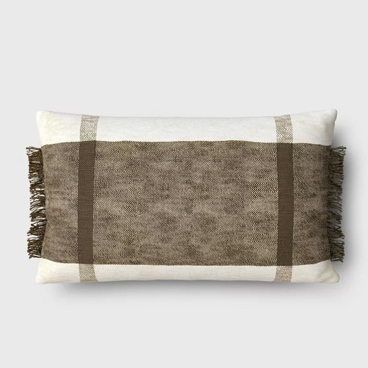 This oversized plaid pillow is perfect to add to your home for fall! #ABlissfulNest