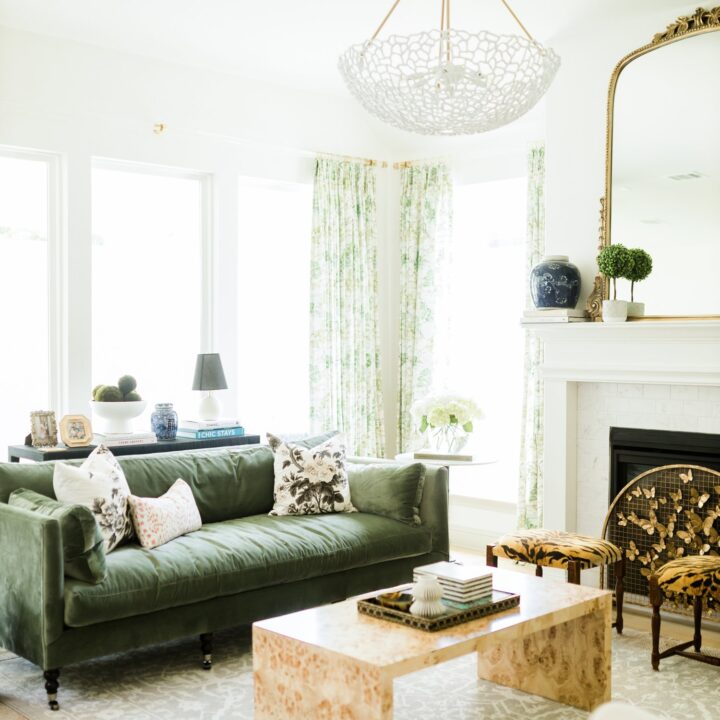 Image for Green Velvet Sofa