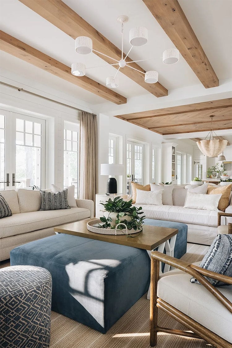 This beautiful living room designed by Amy Storm and Co is so pretty! #ABlissfulNest