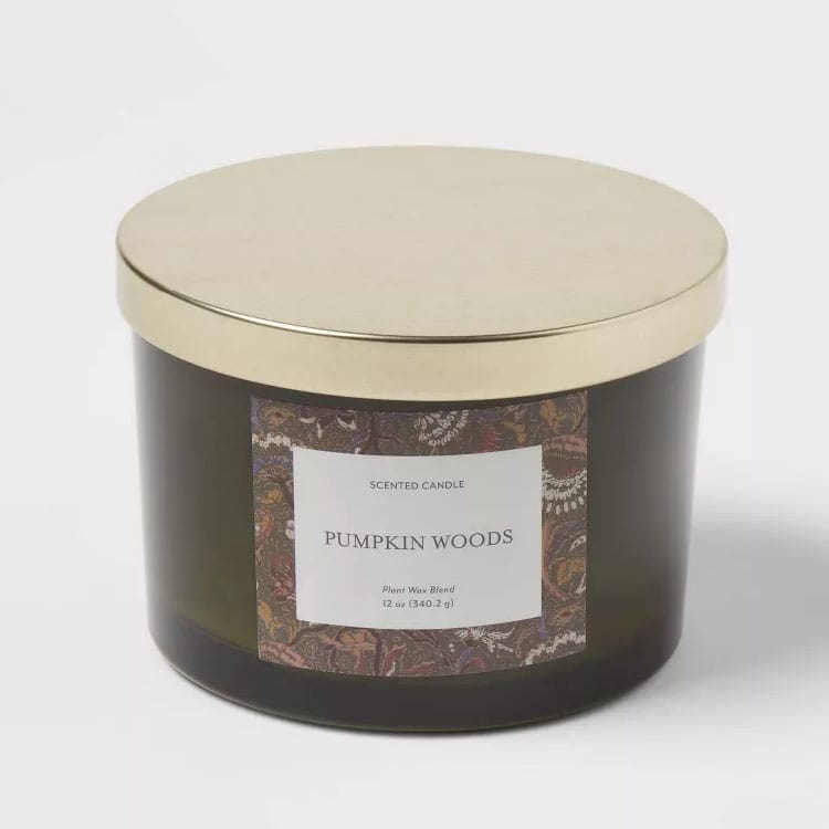 This pumpkin woods candle is only $10 and perfect to add to your home this season! #ABlissfulNest