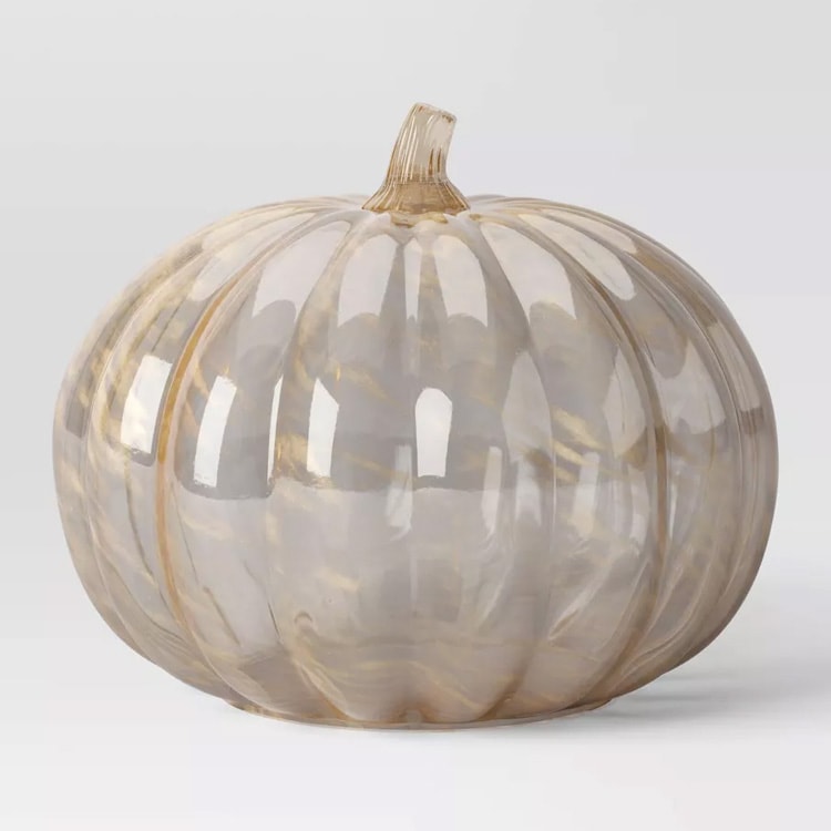 This champagne glass pumpkin is the perfect piece of fall home decor to add to your home! #ABlissfulNest