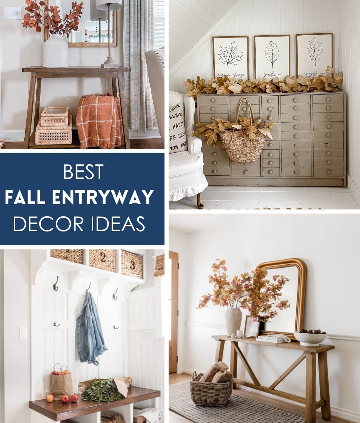 fall entryway collage of ideas