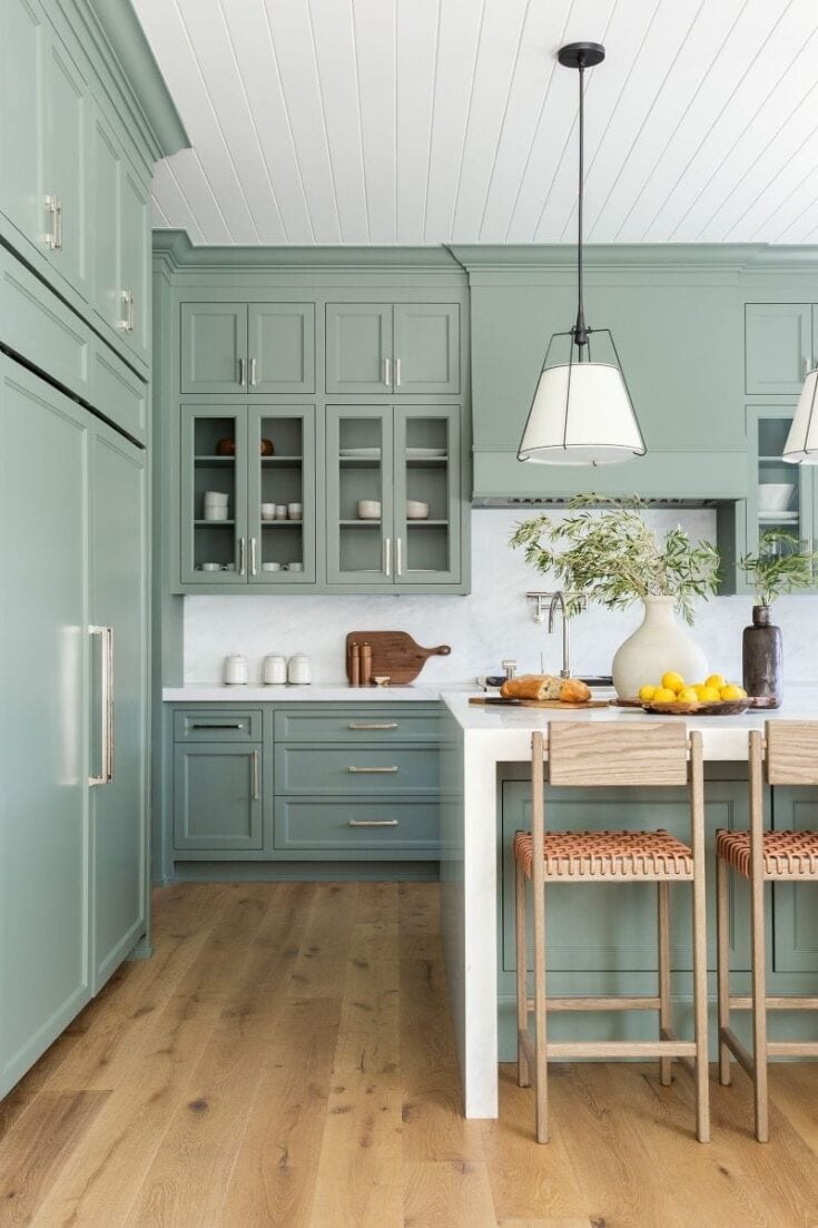 Best Green Kitchen Cabinet Colors | A Blissful Nest