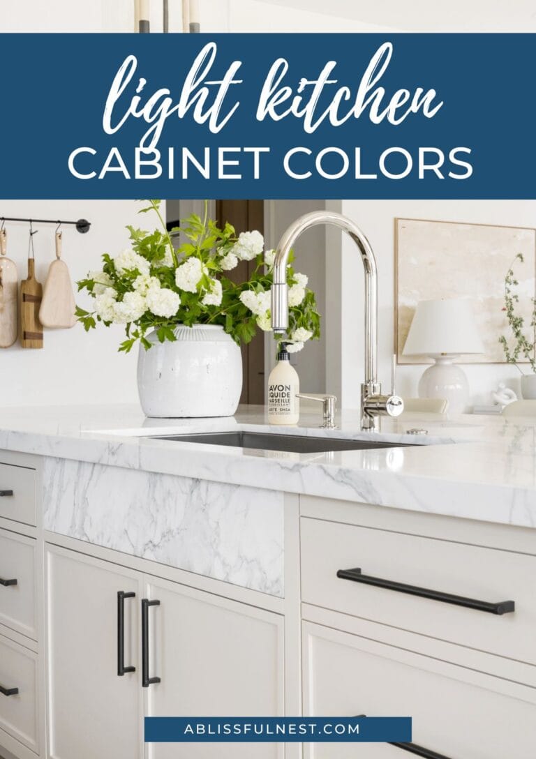 Light Kitchen Cabinet Colors | A Blissful Nest