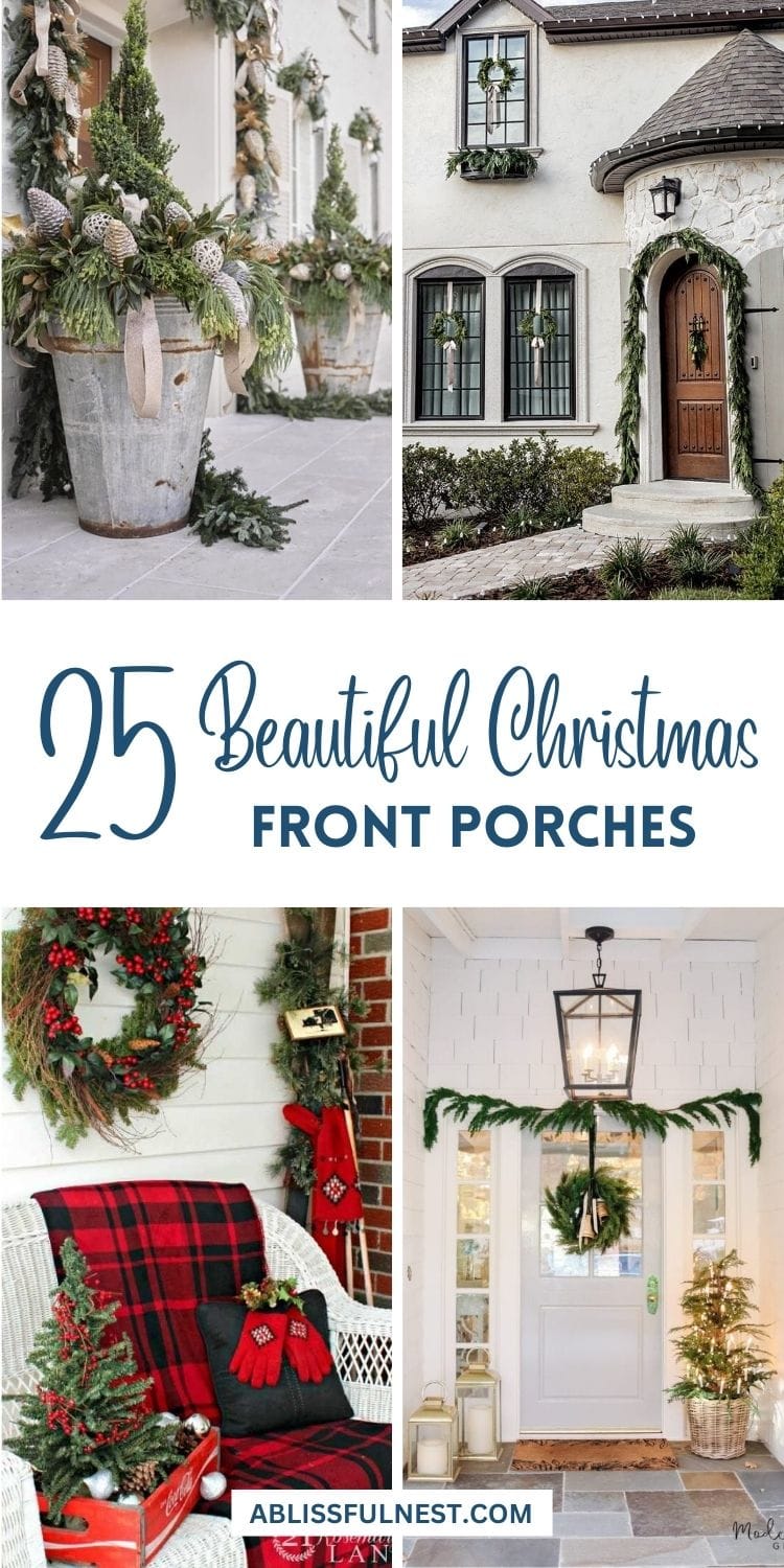 25 Beautiful Christmas Front Porches | A Blissful Nest