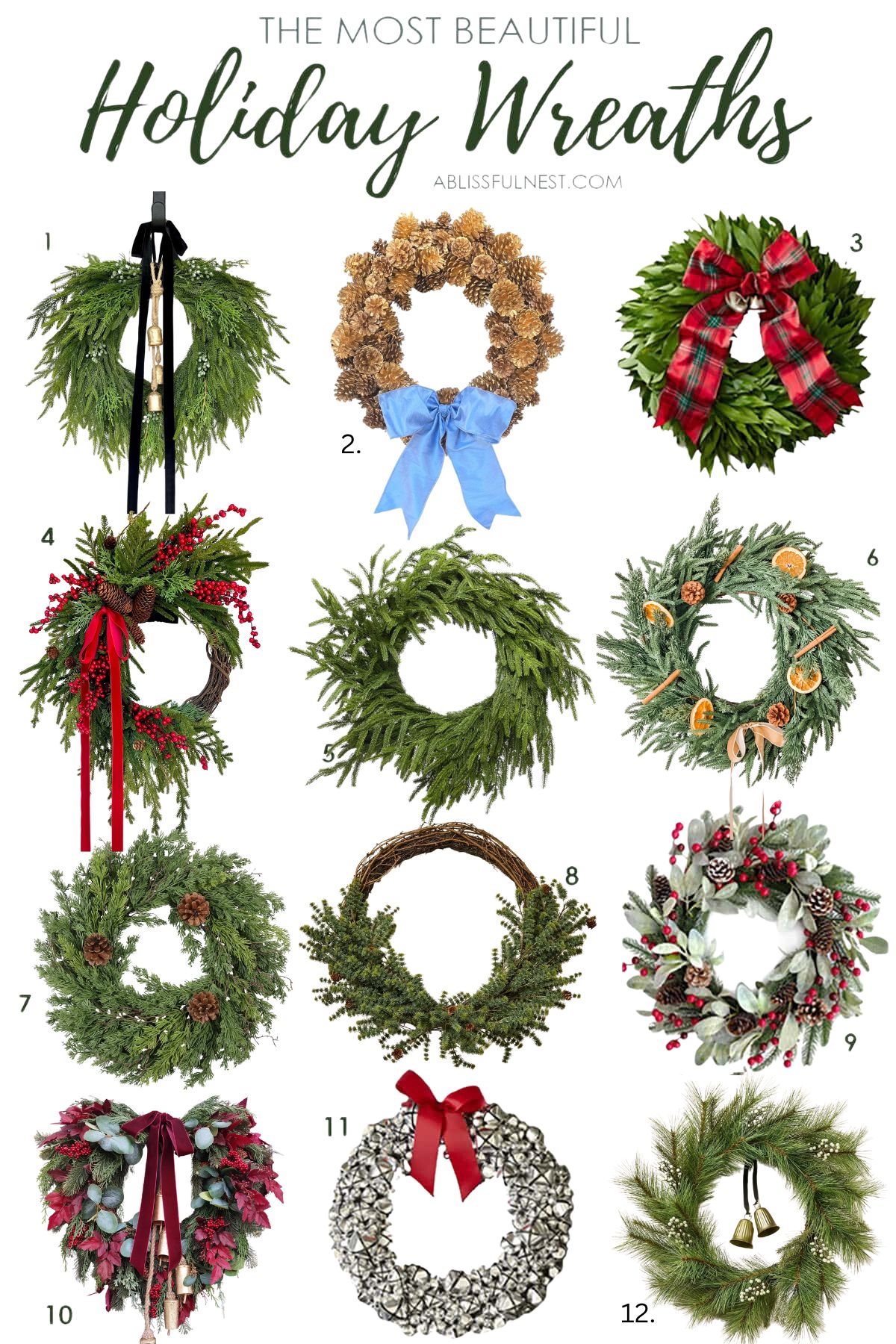 12 Beautiful Christmas Wreath Ideas