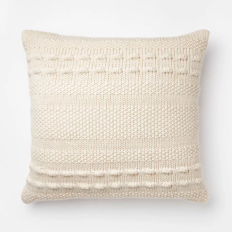 This bobble knit throw pillow is only $30! #ABlissfulNest