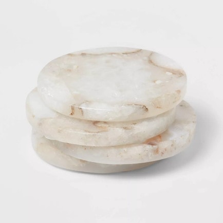 These stone agate coasters are so pretty, under $30 and an awesome hostess gift idea! #ABlissfulNest