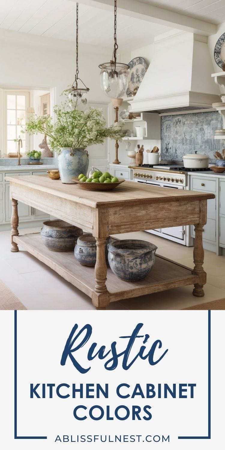 Rustic Kitchen Cabinet Colors | A Blissful Nest