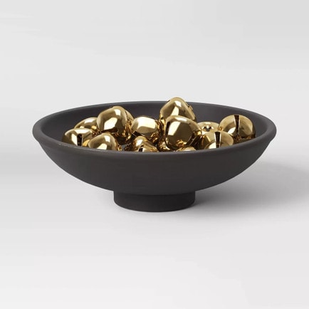 This gold bell bowl filler is so fun to add to your home this season! #ABlissfulNest