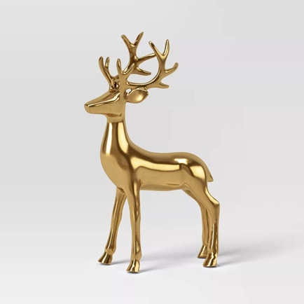 This gold reindeer decor is under $20! #ABlissfulNest