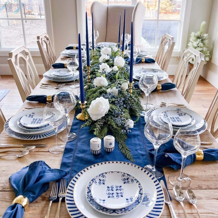 Image for Blue + White Holiday Table