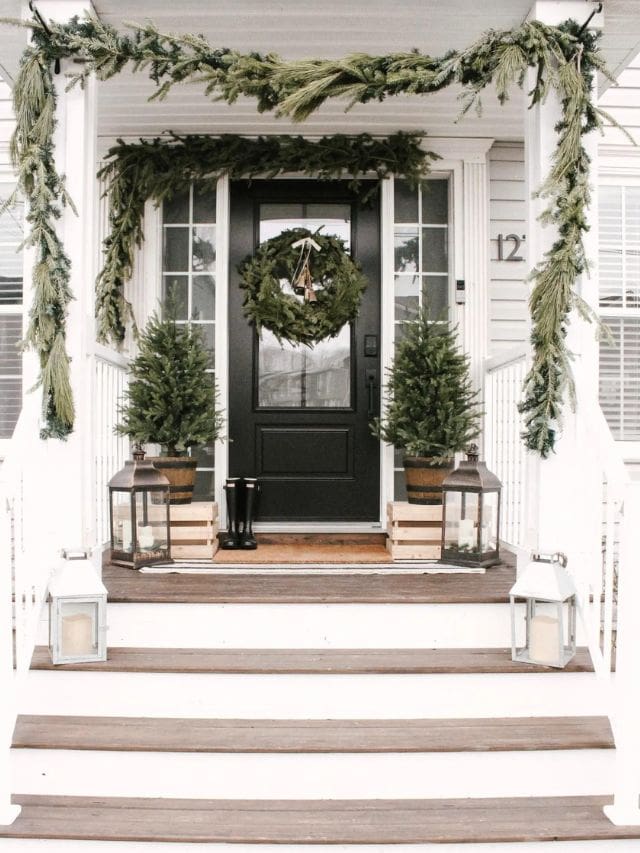 Beautiful Christmas Front Porches Story