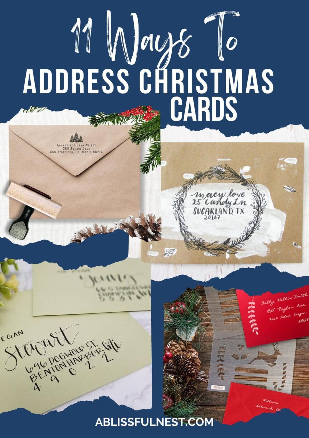 11 Creative Ways To Address Christmas Cards   Address Christmas Cards 012 1084x1536 