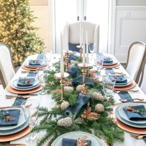 Image for Blue Plaid Christmas Table