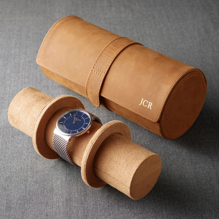 This leather watch roll is a great under $100 gift for him this season! #ABlissfulNest