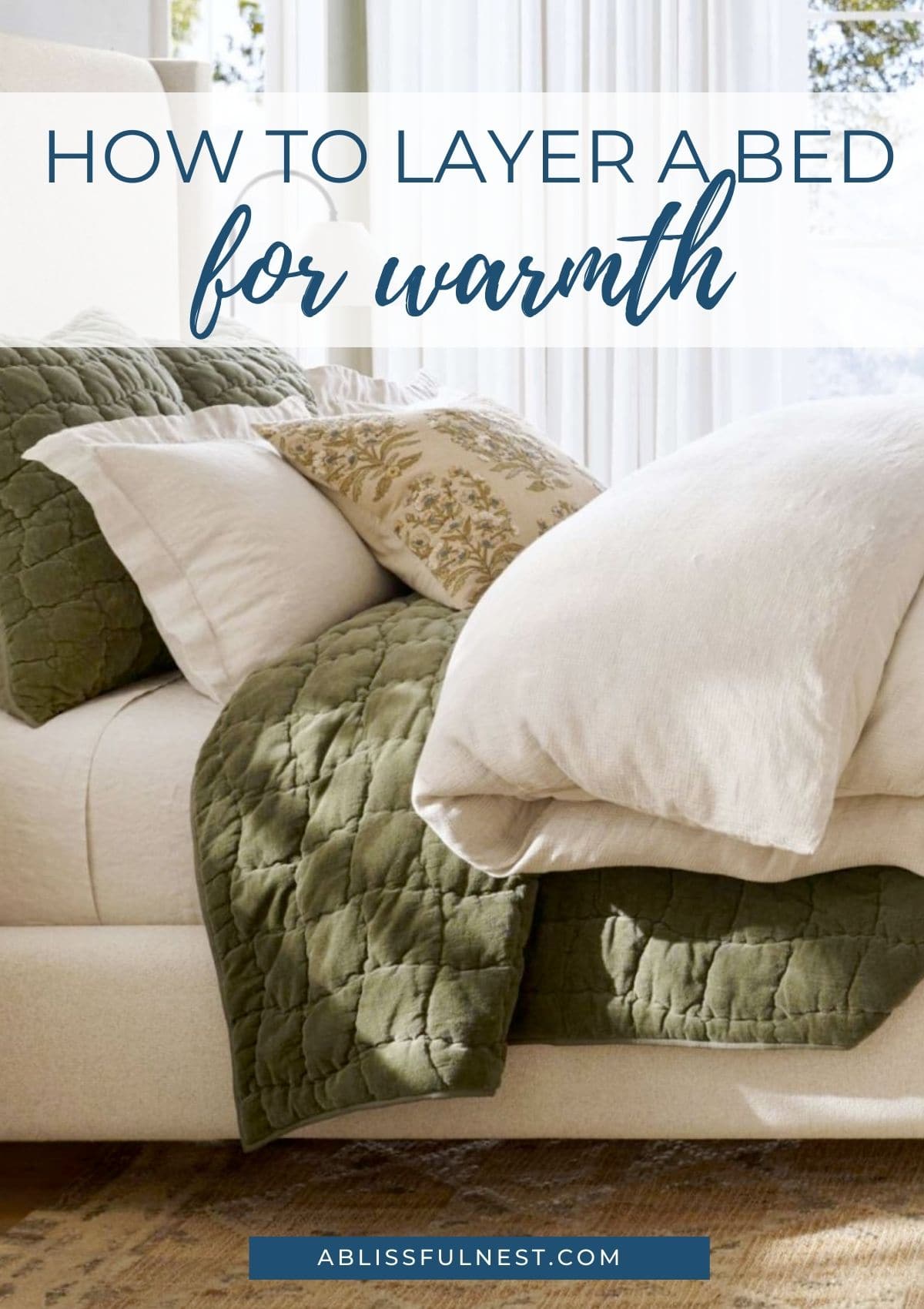 cozy layered bedding