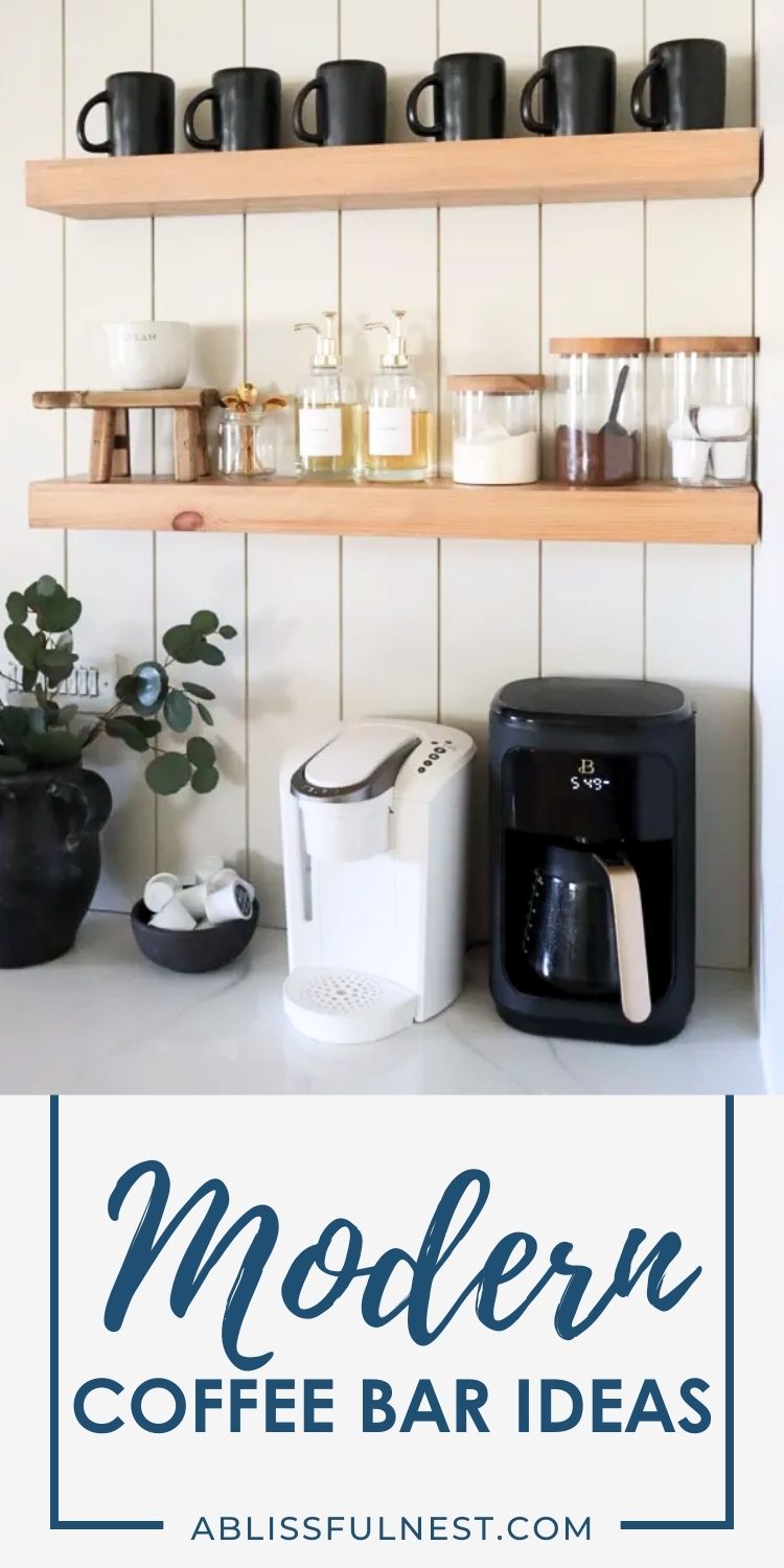 Modern Coffee Bar Ideas | A Blissful Nest