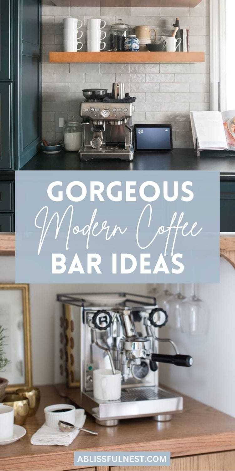 Modern Coffee Bar Ideas | A Blissful Nest