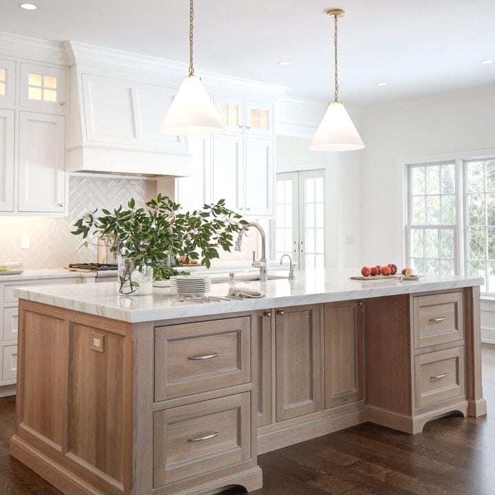 Image for Natural Wood and  White Cabinets