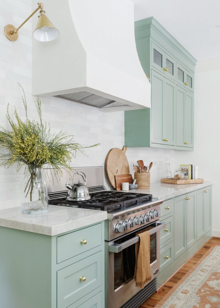 Blue Green Kitchen Cabinet Colors | A Blissful Nest