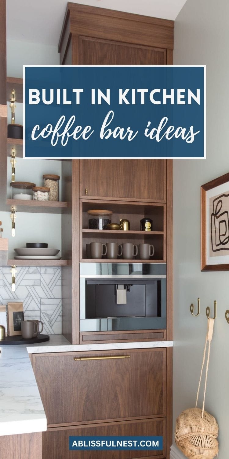 Built In Kitchen Coffee Bar Ideas | A Blissful Nest