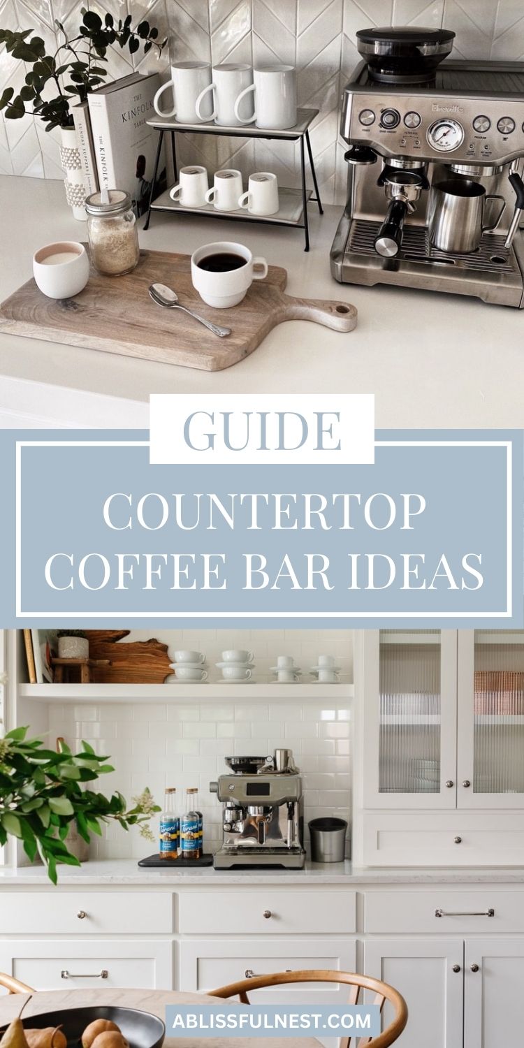 Countertop Coffee Bar Ideas | A Blissful Nest