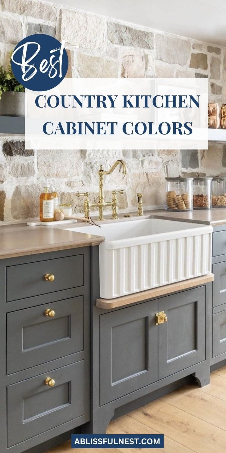 Country Kitchen Cabinet Colors | A Blissful Nest