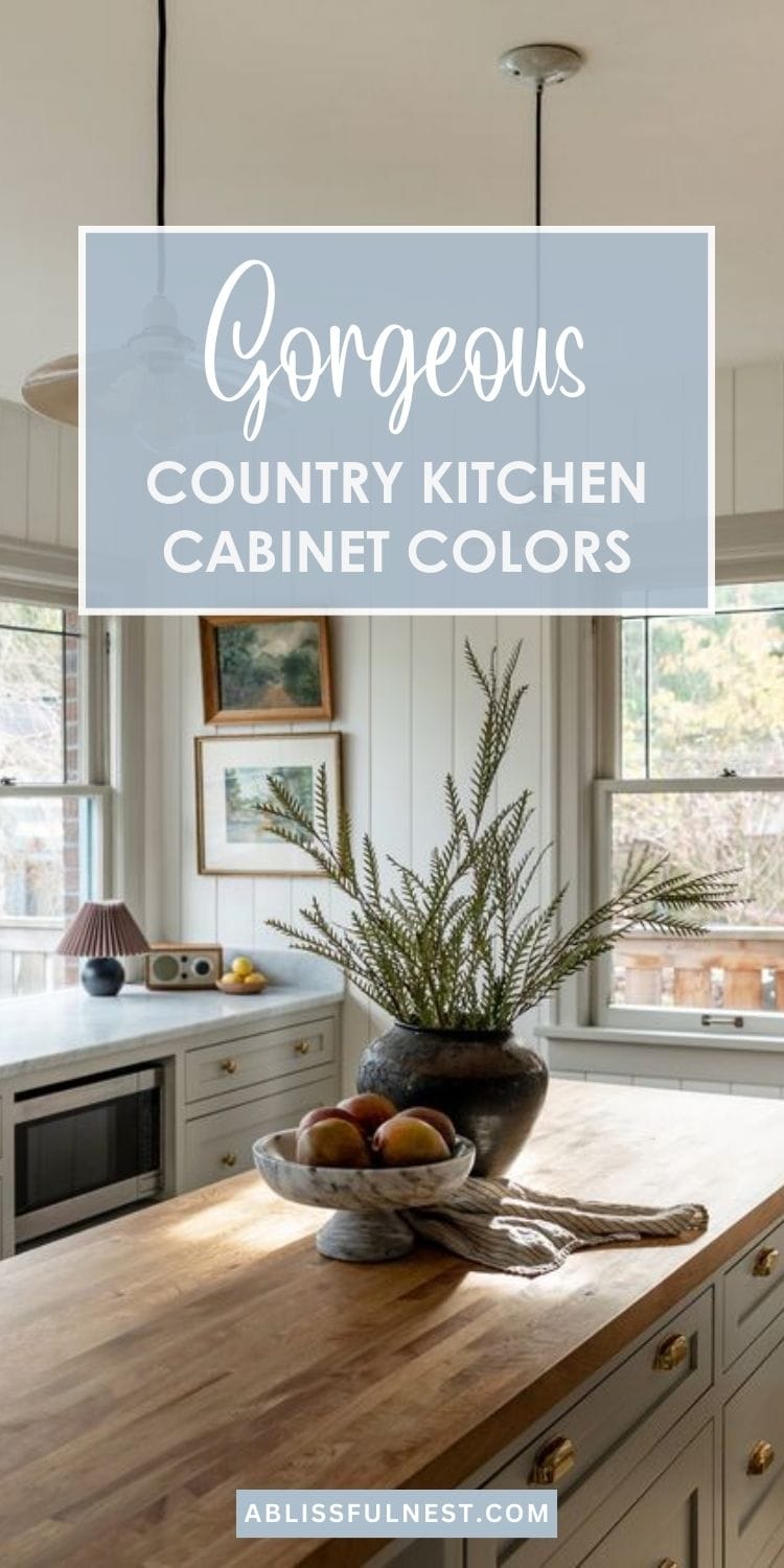 Country Kitchen Cabinet Colors | A Blissful Nest