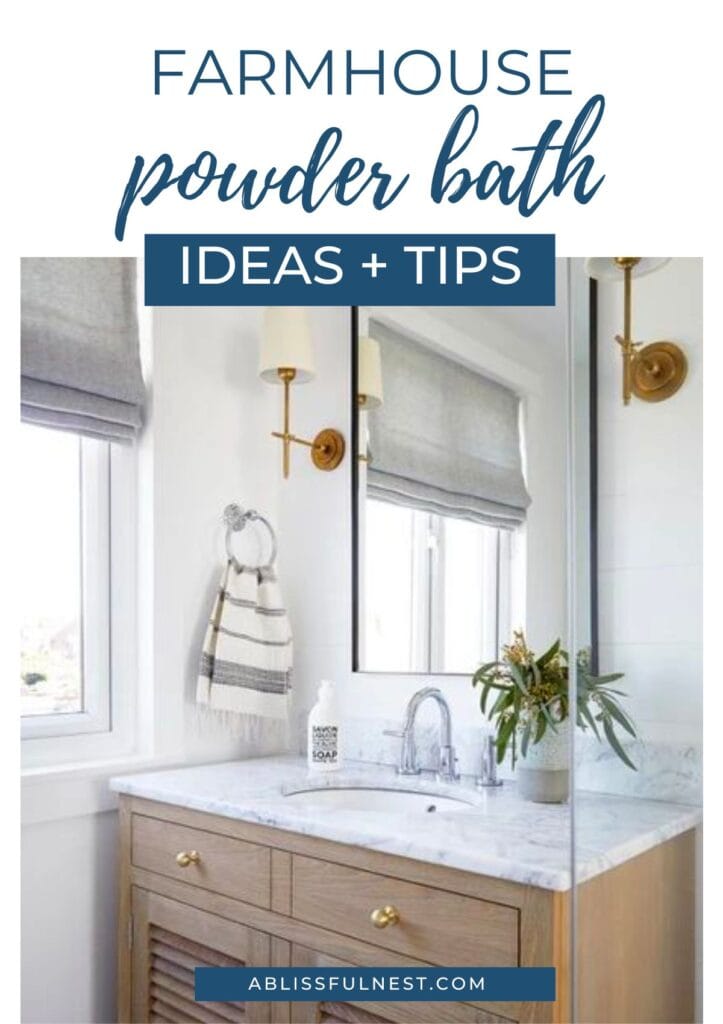 Farmhouse Powder Room | A Blissful Nest